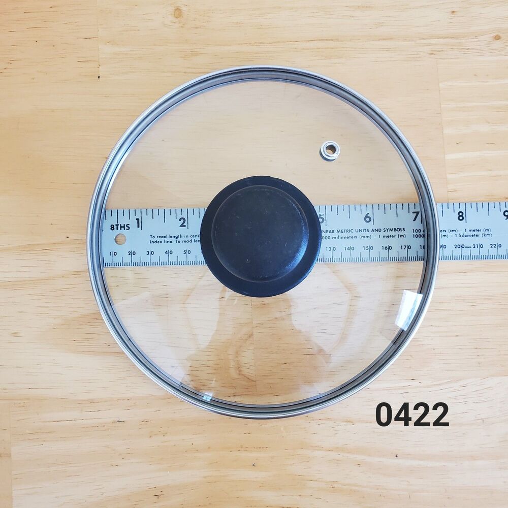 Replacement Tempered Glass Pot Lid w/ Steam Vent (7.5") - 0422